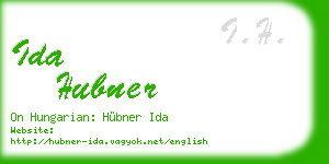 ida hubner business card